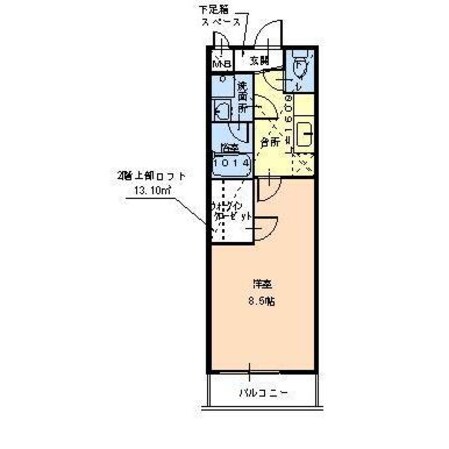 モンサント旭町の物件間取画像